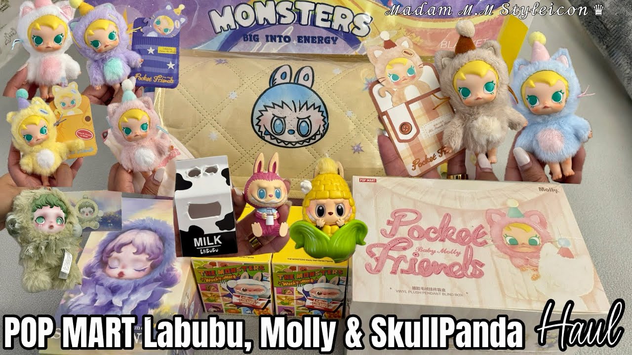 POP MART Labubu, Molly, SkullPanda & GWP Unboxing Haul - YouTube