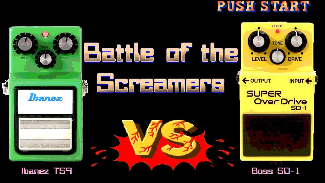 Ibanez TS9 Tube Screamer vs Boss SD-1 Super Overdrive - Battle of