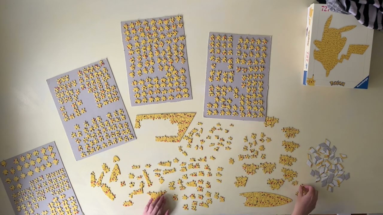 Pikachu Shaped Puzzle 727 pieces Ravensburger - YouTube