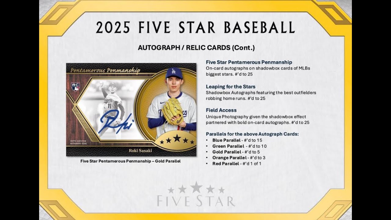 BGB1735 - BGB1742 BGB1743 MLB 2025 TOPPS FIVE STAR + MUSEUM