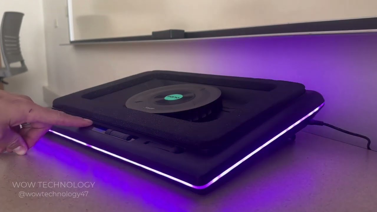 llano RGB Gaming Laptop Cooling Pad with Powerful Turbofan - Touch