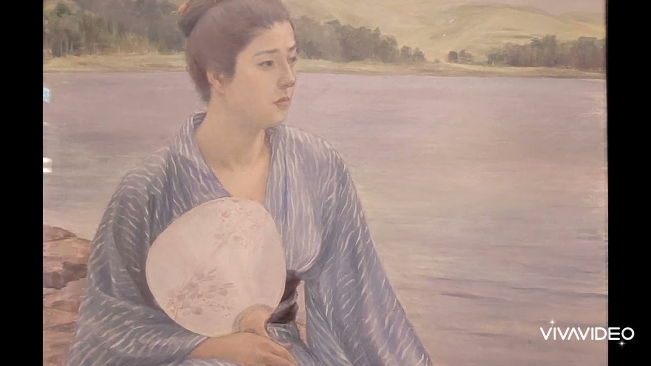 古い油彩画 湖畔 湖畔 | 黒田記念館 黒田清輝油彩画 光学調査