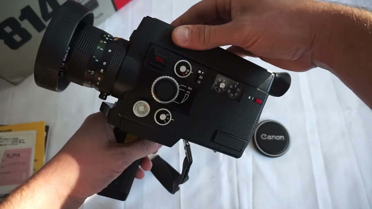 Canon 814 XL Electronic super 8 camera film testing + loading film