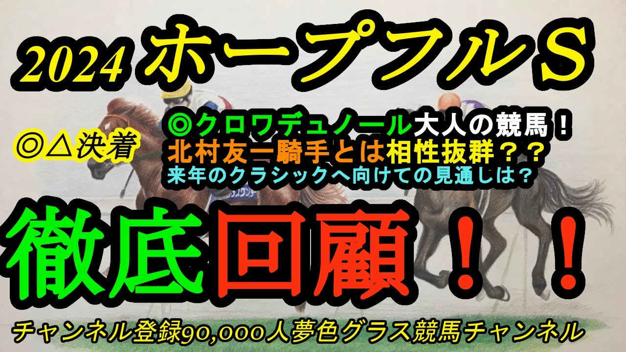 回顧】2024ホープフルステークス！◎クロワデュノール大人の競馬で完勝