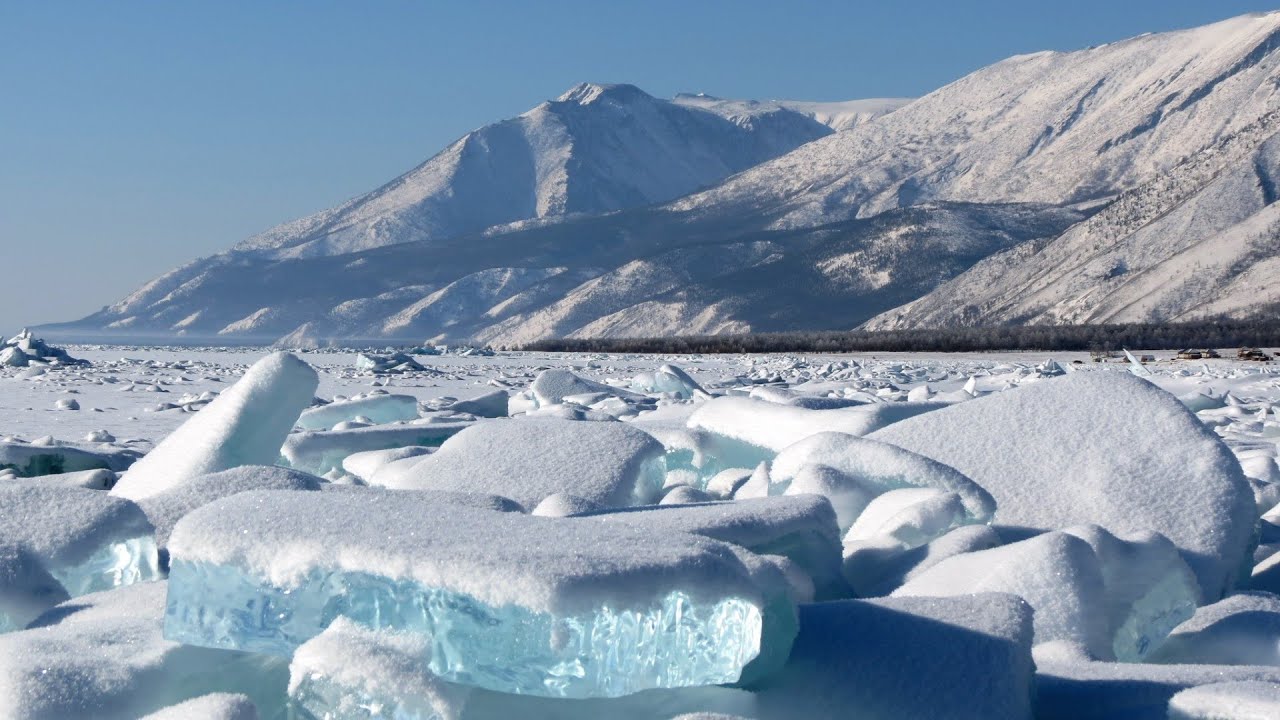 凍結のバイカル湖 バイカル湖が凍結、幻想的な風景に_新華網