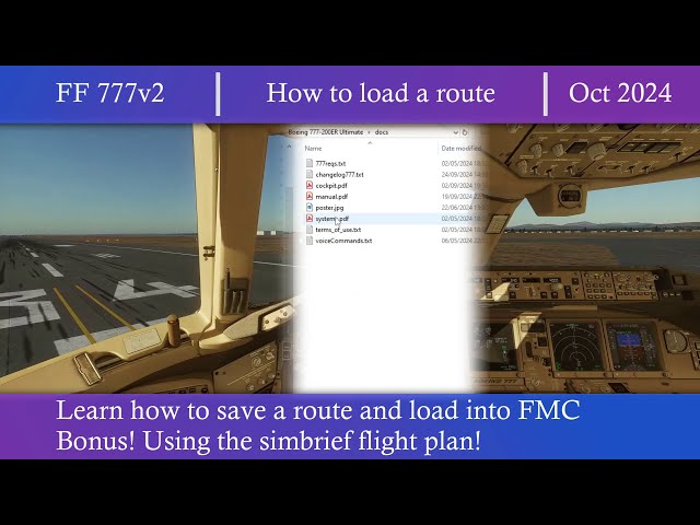 FlightFactor 777v2 | How To Load A Co Route Into The FMC #xplane12