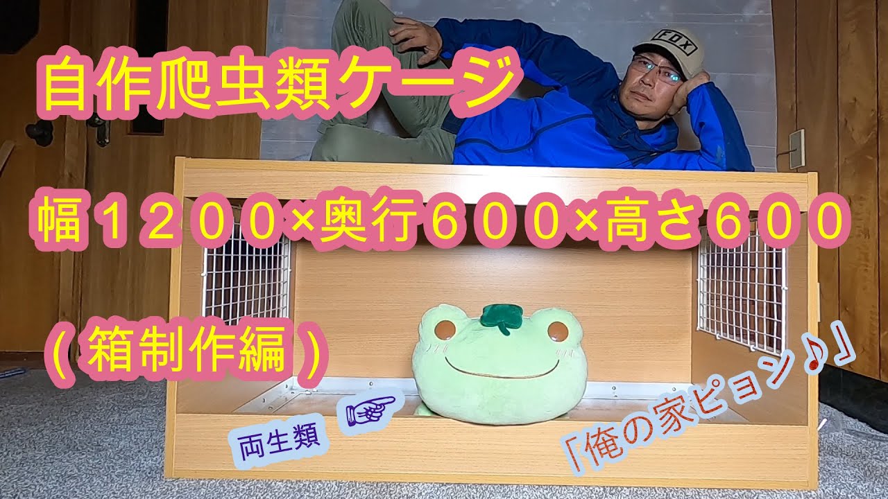 爬虫類ケージ 125×45×45㎝ 化粧板貼り 金網②箇所 爬虫類ケージ 125×45