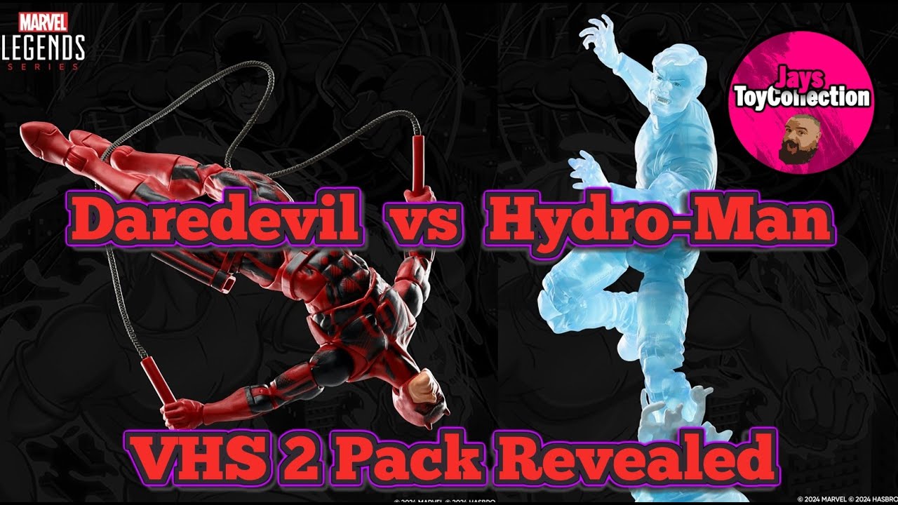 Marvel Legends Daredevil Vs. Hydro Man Spiderman VHS 2 Pack