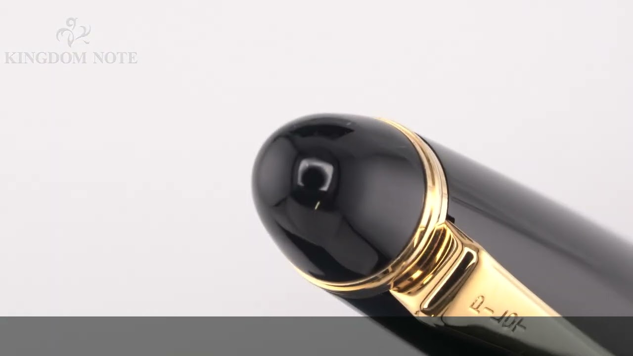 PILOT パイロット 万年筆 カスタム743 ブラック 細字 - YouTube