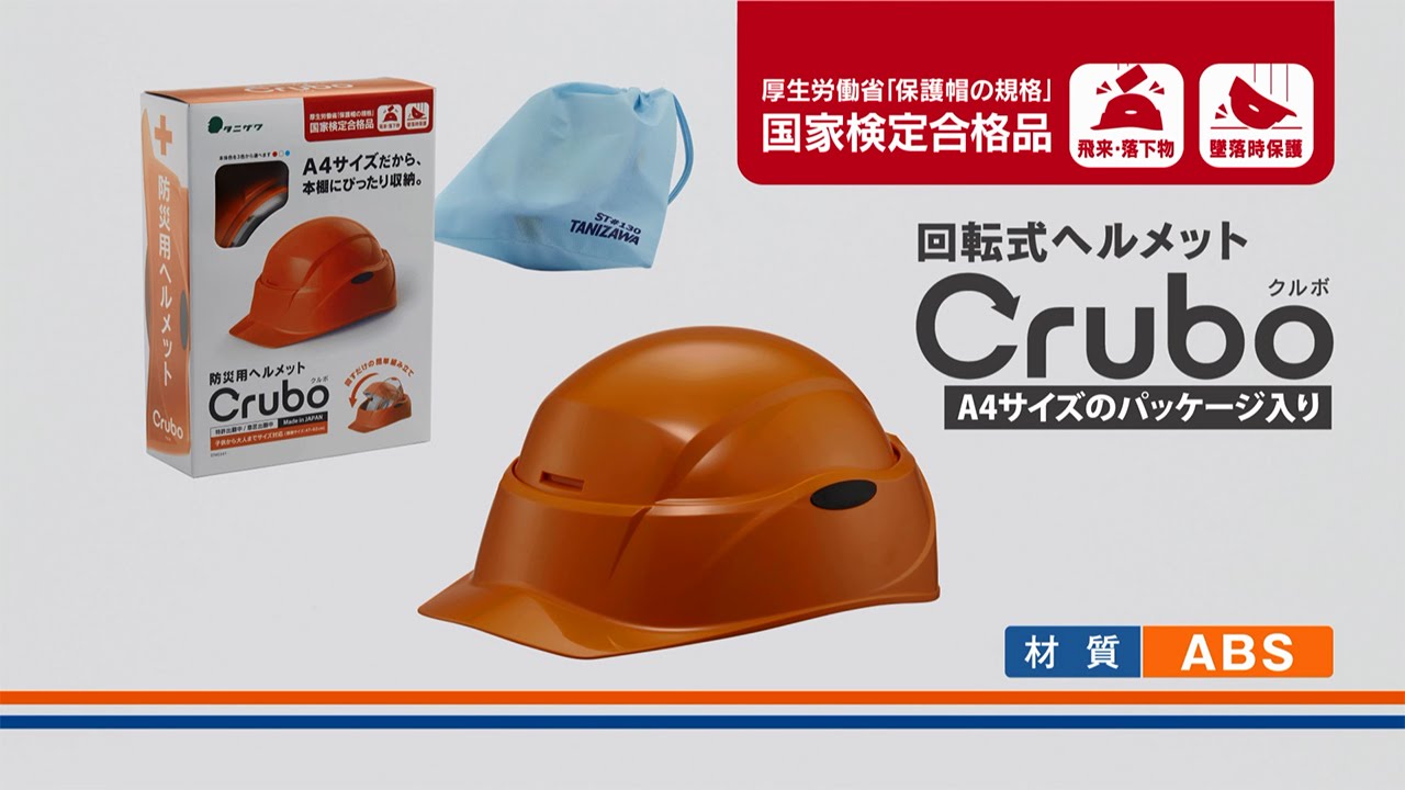新商品】【保護帽】国家検定合格品 回転式ヘルメット「Crubo（クルボ