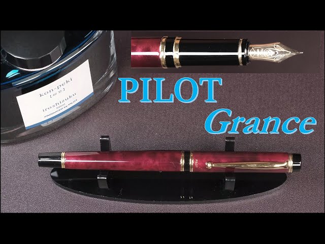 PILOT [Grance] Marble Black & Red F nib: Test writing with