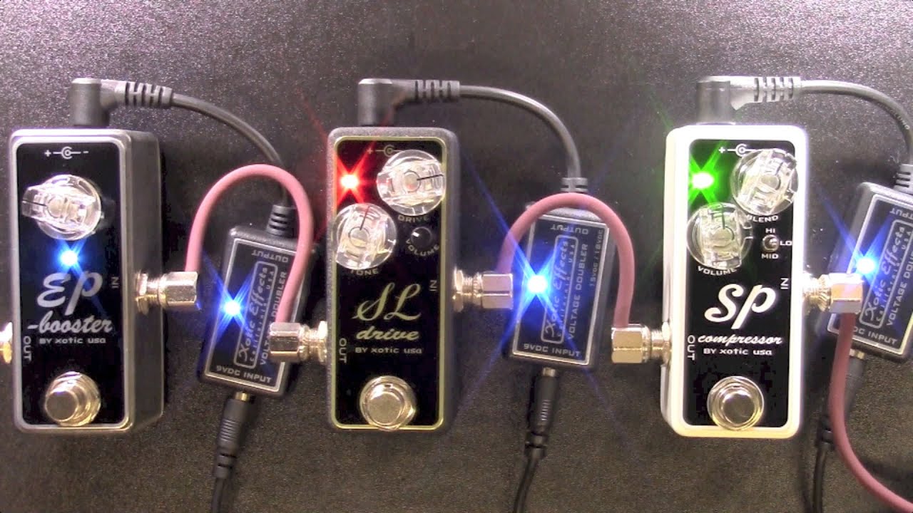 Xotic EP Booster, SL Drive, SP Compressor, & Voltage Doubler