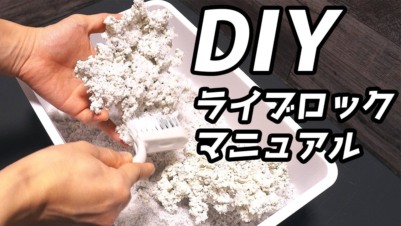 海水魚】水を混ぜるだけの簡単自作ライブロックマニュアル 【人工