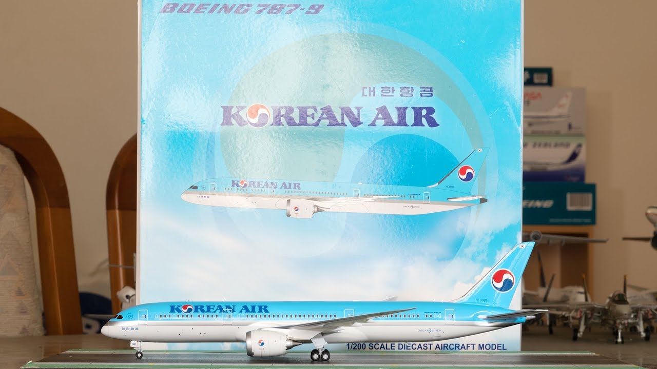 JC Wings 1:200 Korean Air 787-9 Dreamliner Unboxing & Review [4K
