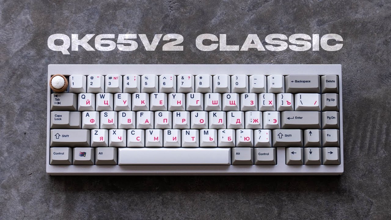 QK65v2 Classic Build & Sound Test (Retro White + Brass Weight