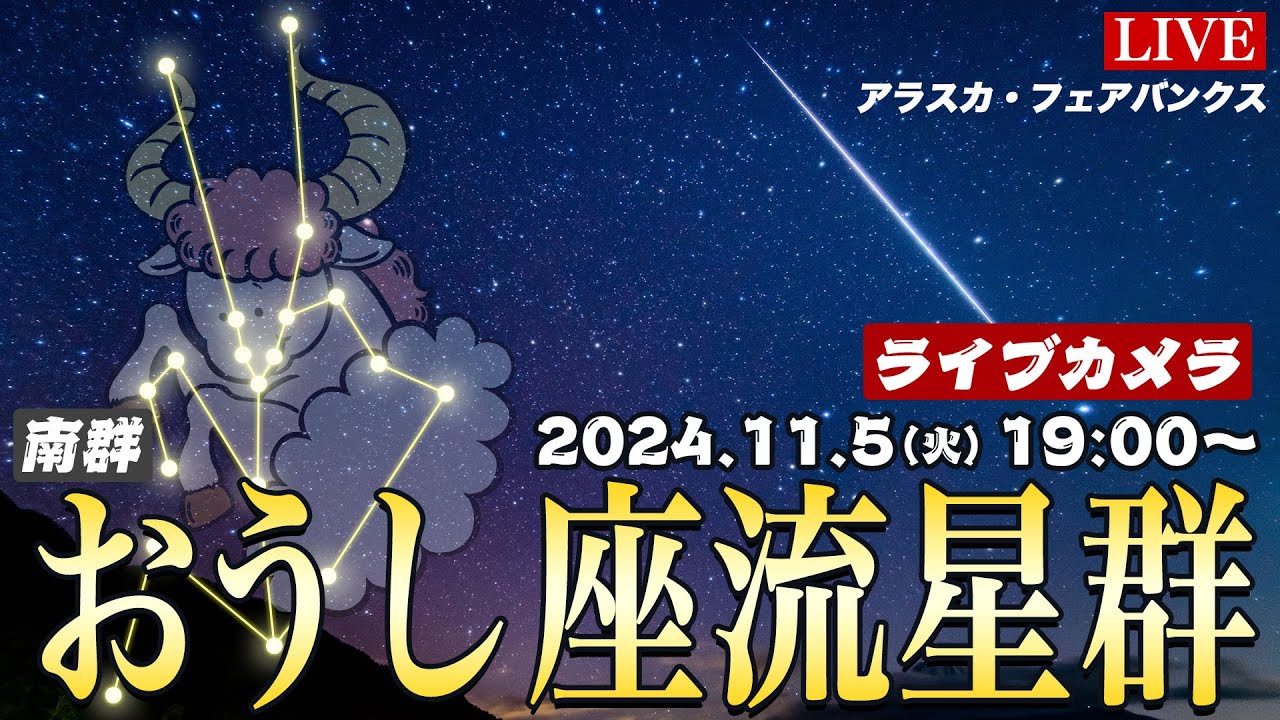 天体LIVE】おうし座流星群2024（南群）ライブカメラ/2024年11月5日(火