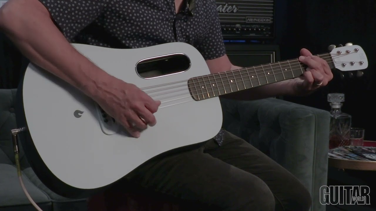 LAVA MUSIC's BLUE LAVA touchscreen-equipped smart guitar, “a game