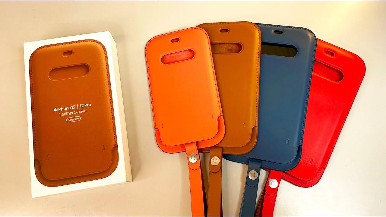 Official Apple iPhone Leather Sleeve for iPhone 12 | 12 Pro | 12