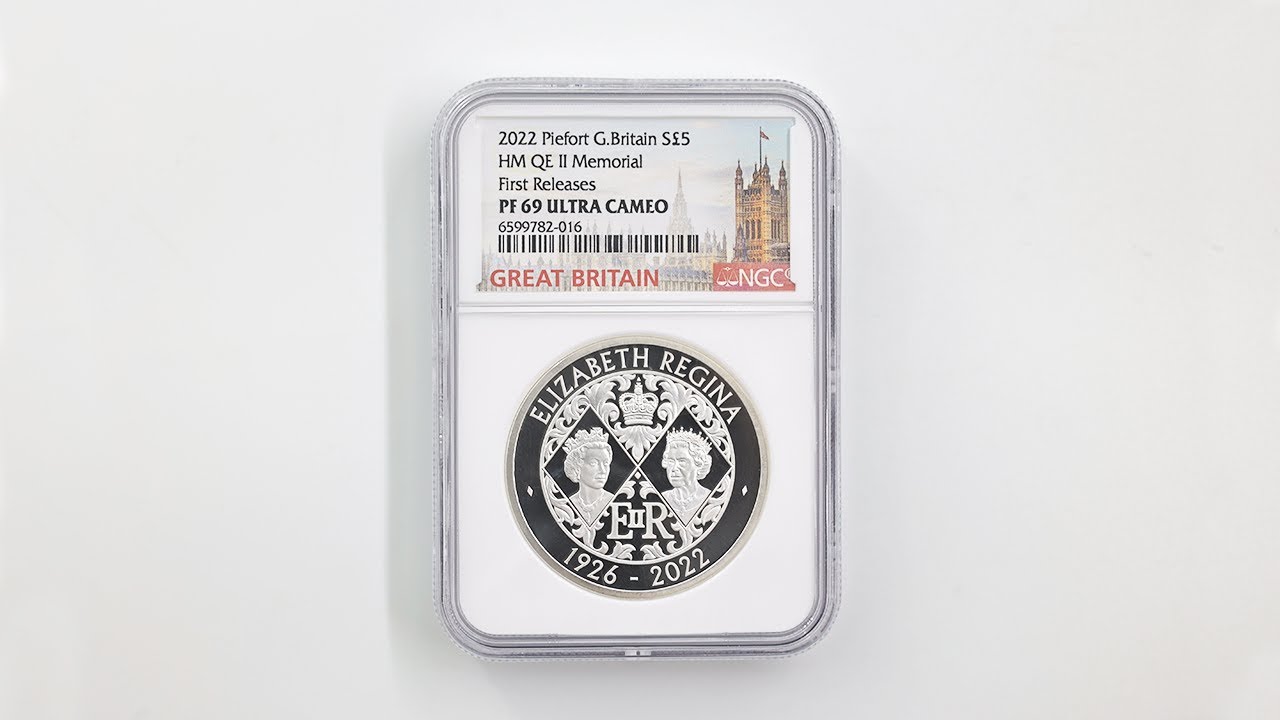 2022 チャールズ3世 エリザベス2世追悼記念 5ポンド プルーフ 銀貨