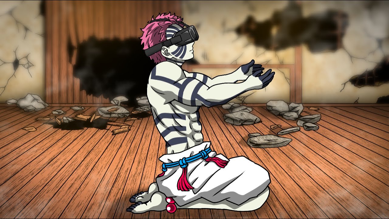 VRで恋雪に会う猗窩座 - YouTube