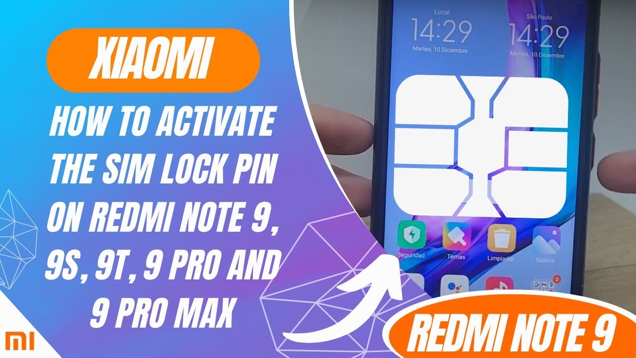 How to activate the SIM lock pin on Redmi Note 9, 9S, 9T, 9 Pro