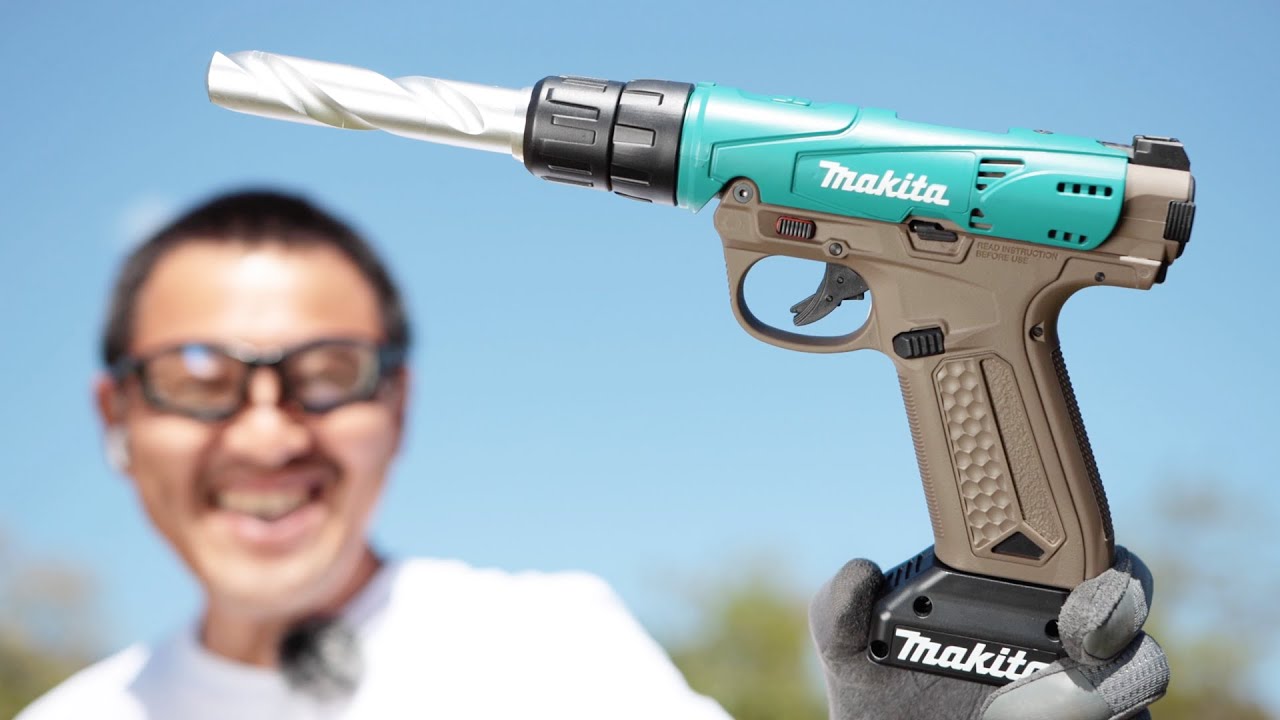 マキタ電動ドリルガン アサシンAAP01 ガスガン レビュー - YouTube