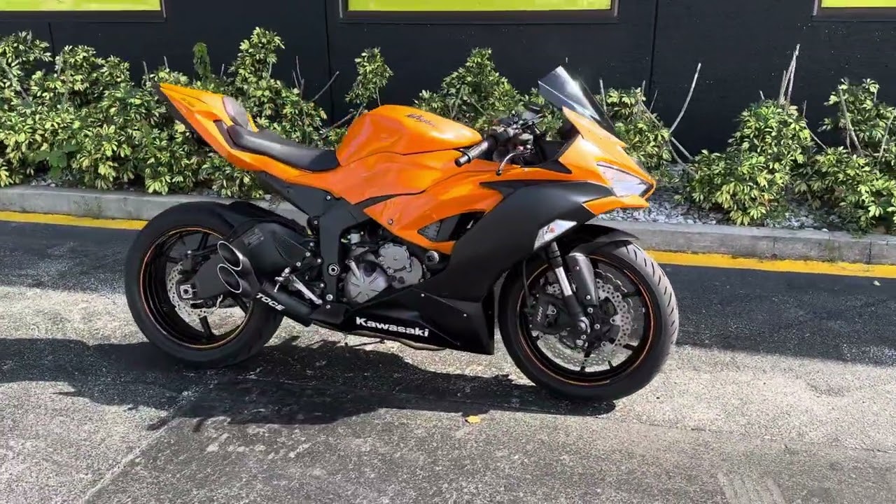 2020 Kawasaki Ninja ZX-6R ABS Orange With TOCE Exhaust! - YouTube