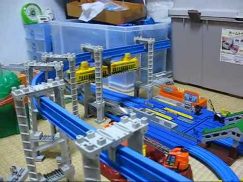 プラレール 複線タワーレイアウト プラレール線路 豪華複線レイアウト