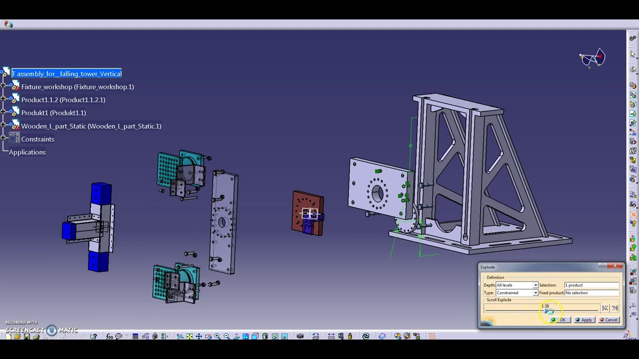 CATIA Exploded view of Assembly in CATIA V5 - YouTube