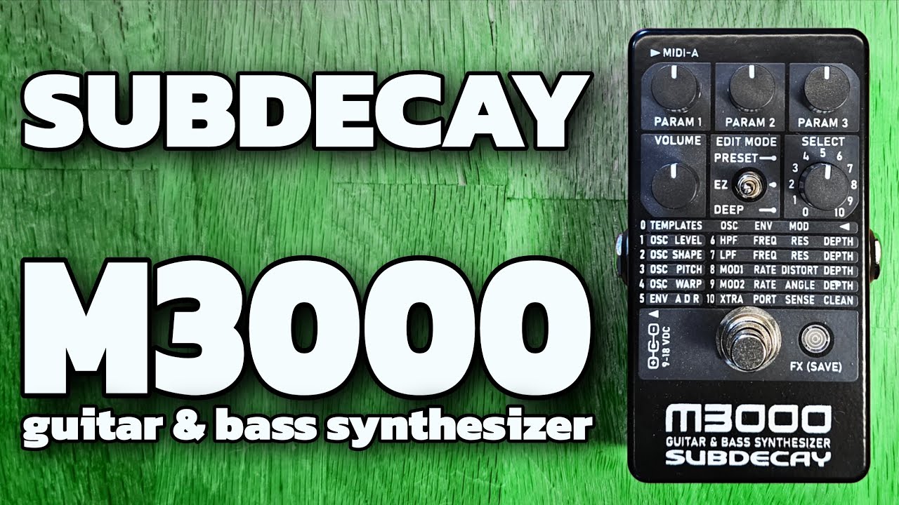 Subdecay M3000 - guitar & bass synthesizer - YouTube