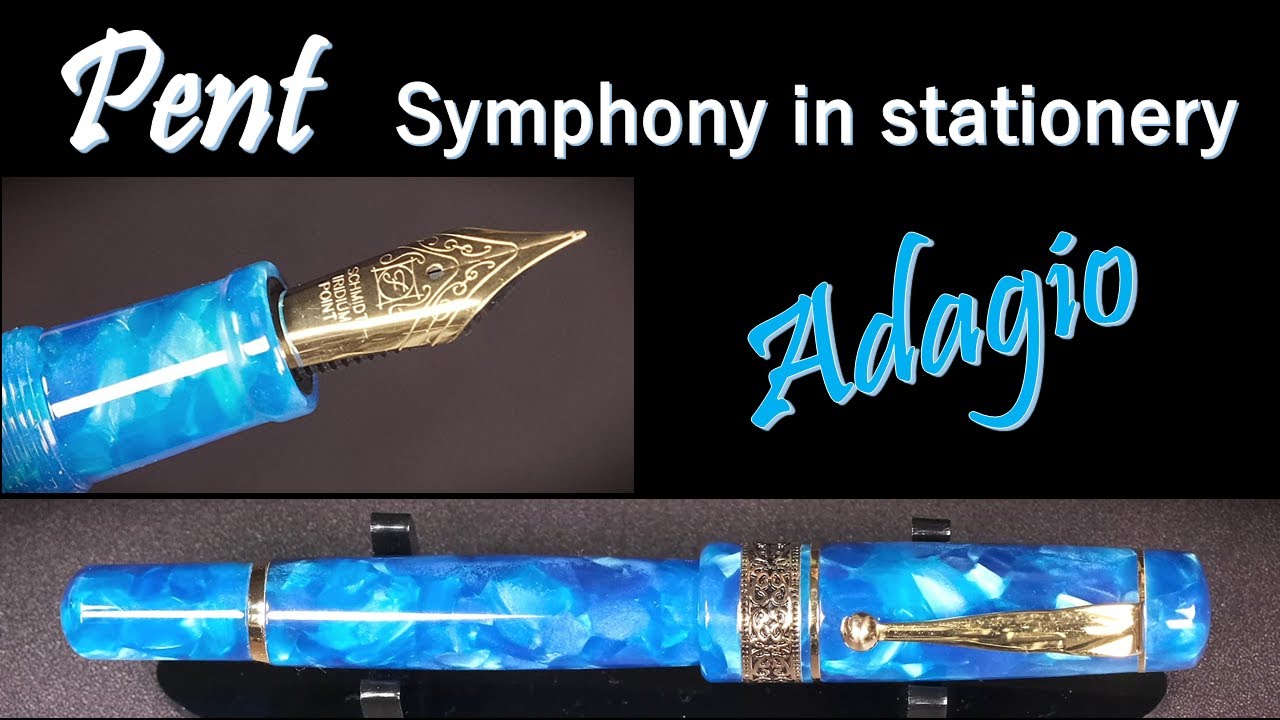 Pent万年筆・シンフォニー【アダージオ】 青軸・細字：他社製品と