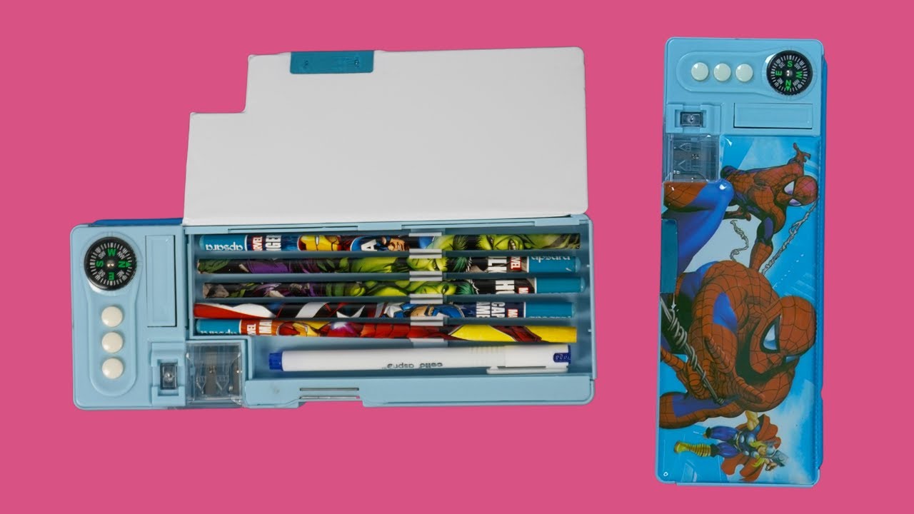 3 Button Pencil Box With Compass and Temperature - YouTube