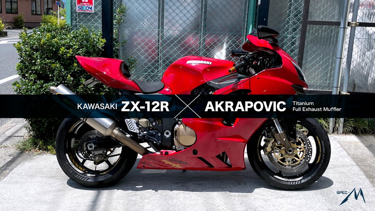 KAWASAKI ZX-12R ZXT20B × AKRAPOVIC Titanium Full Exhaust Muffler