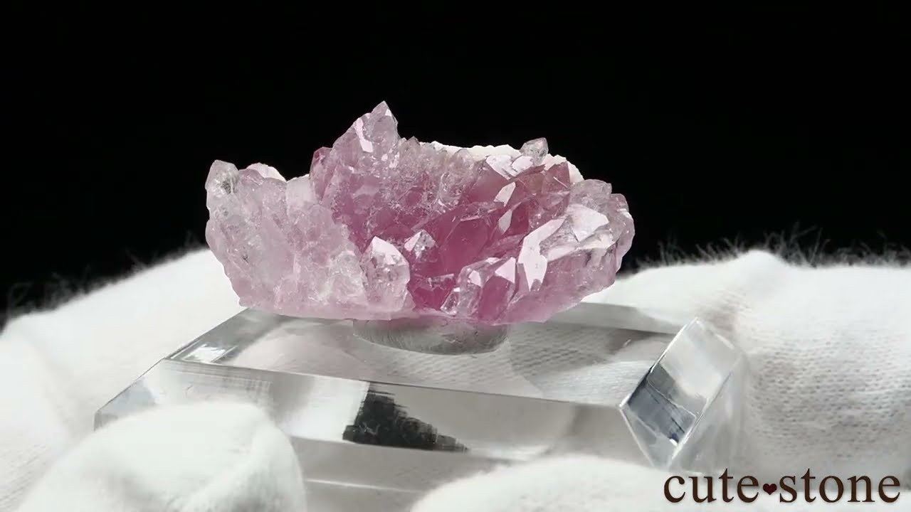 ブラジル/ミナスジェライス産】ローズクォーツクラスター ブラジル