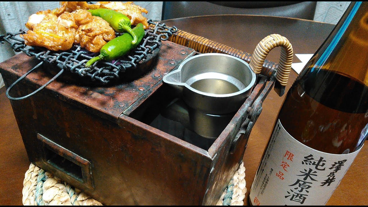 燗銅壺 酒燗器 銅やかん 時代物 五徳 酒沸かし アンティーク 長火鉢用 酒