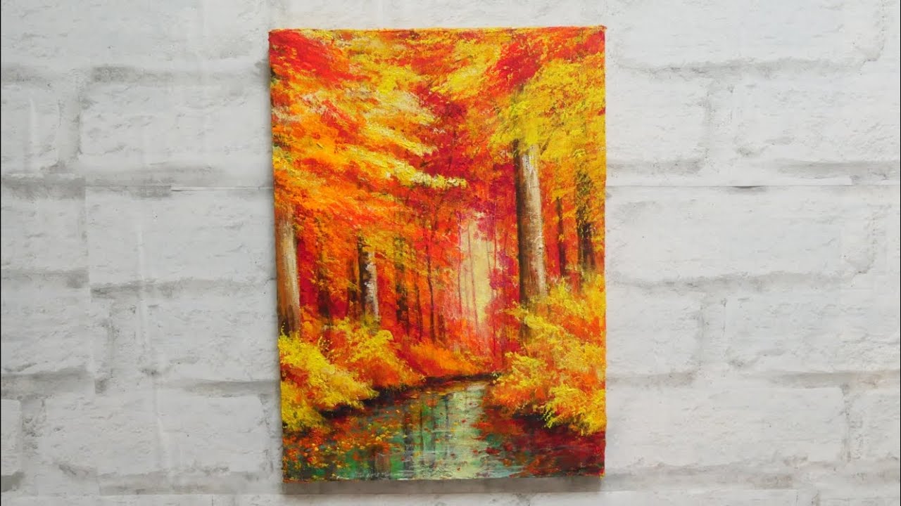 油絵 キャンバス 絵画 アート インテリア 紅葉 電車 油絵 キャンバス