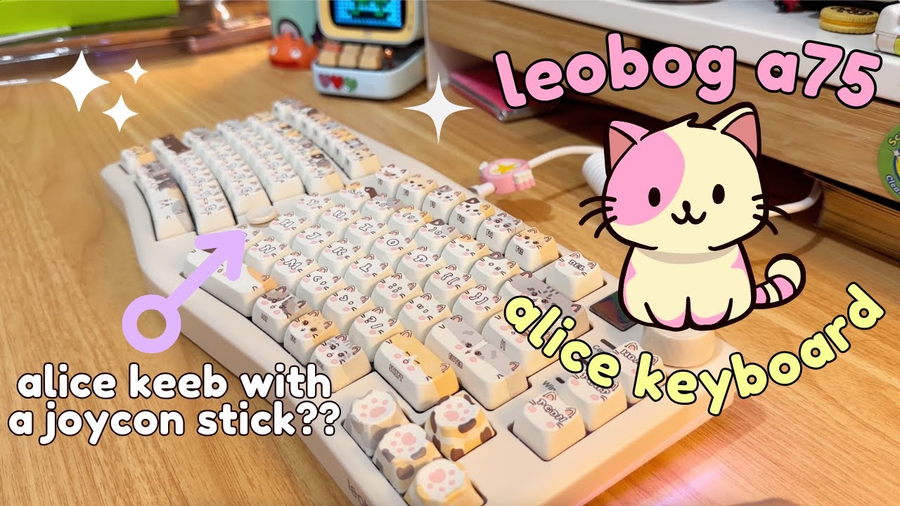 ✨ kawaii alice style neko keyboard on a budget 🐱 leobog A75