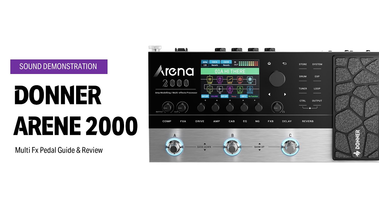 Donner Arena 2000 Multi Fx Pedal Review & Sound Demo, Discover