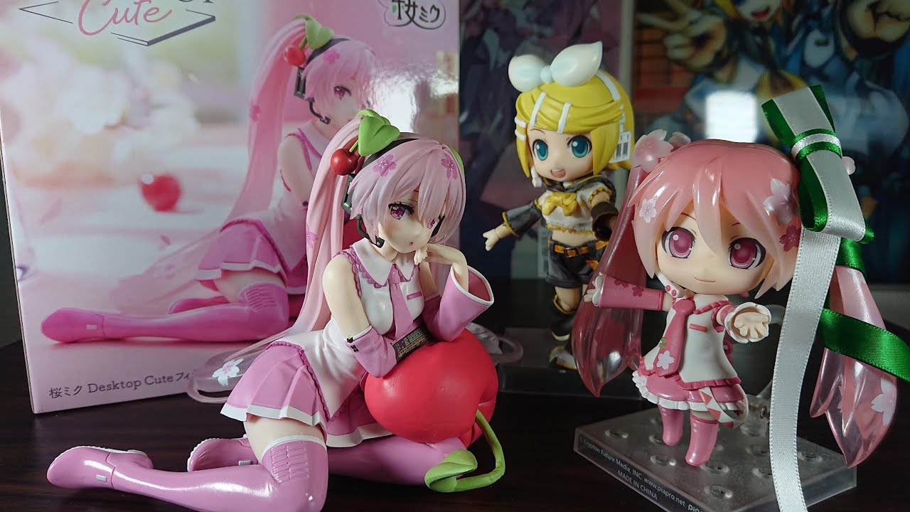 DESKTOP Cute Sakura Miku Cherry Cushion Ver. Review! - YouTube