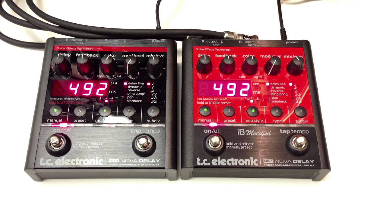 TC Electronic Nova Delay vs iB Modified ND-1 - YouTube