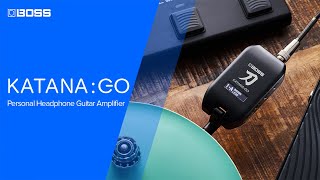 Boss Katana:Go Mini Guitar Headphone Amp with Wireless Footswitch