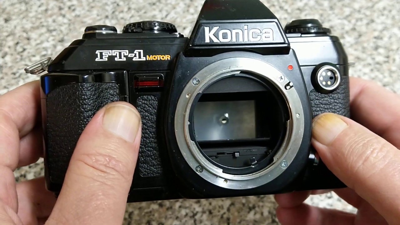 Konica FT-1, last Konica camera, loading with film - YouTube