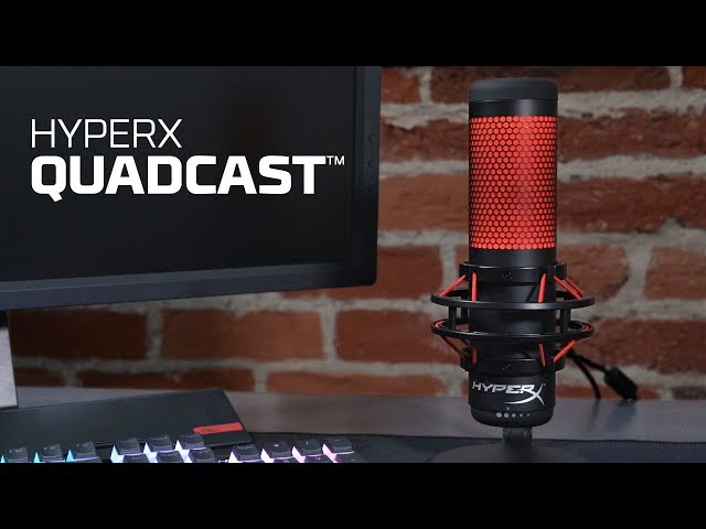 耐衝撃マウントを内蔵したスタンドアロンマイク - HyperX QuadCast