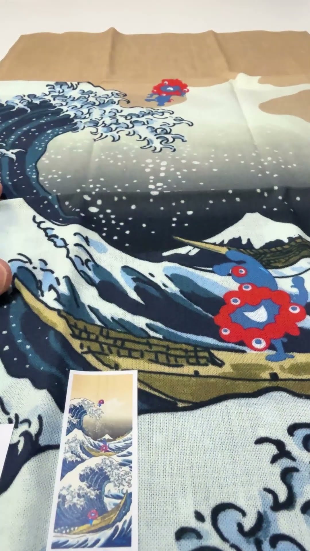 大阪関西万博北斎風のミャクミャク絵てぬぐい #ミャクミャク #大阪万博