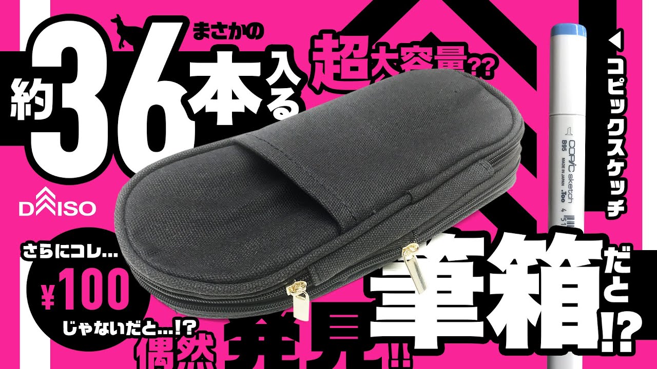 筆箱】え ?ダイソーなのに100円じゃない!? 約36本コピックスケッチ
