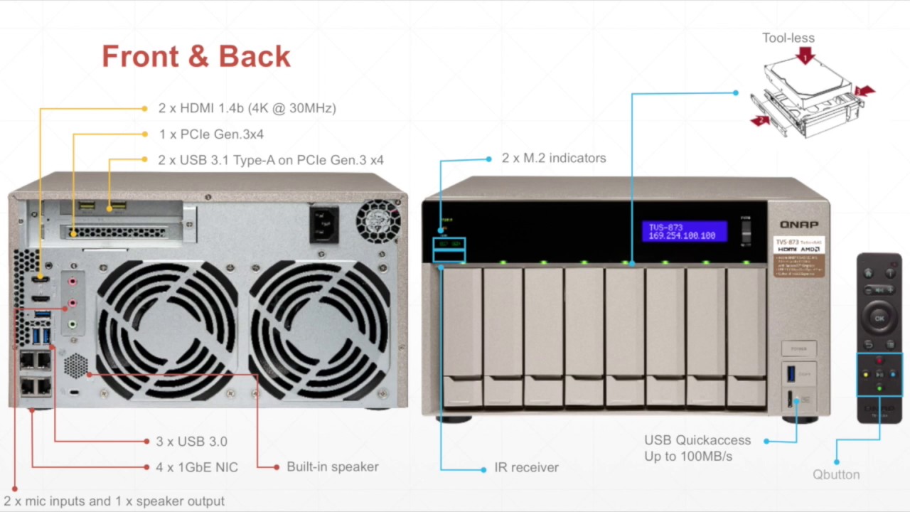 外付けハードディスク・ドライブ QNRP Network Attached Storage TVS