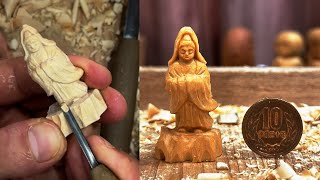 A pinky-sized White-robed Kannon statue - YouTube