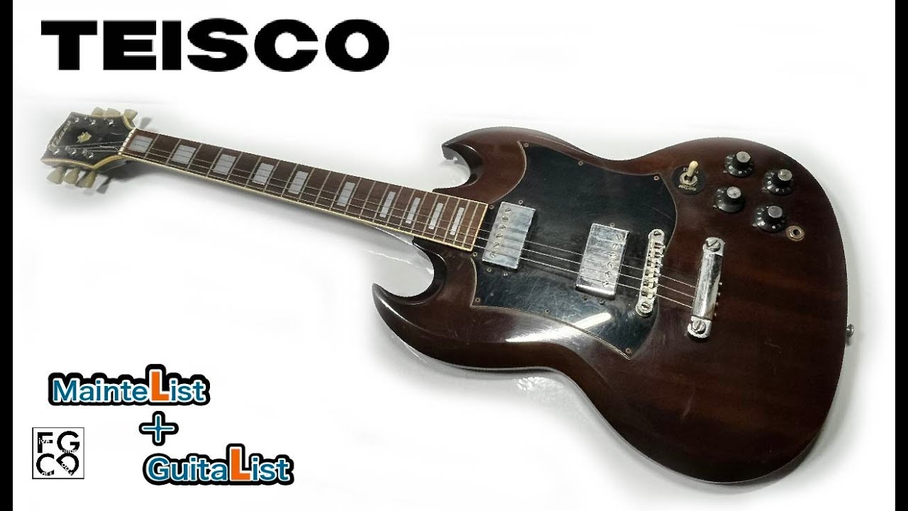 1970年代のビンテージギターを綺麗にしました/TEISCO SGタイプ - YouTube