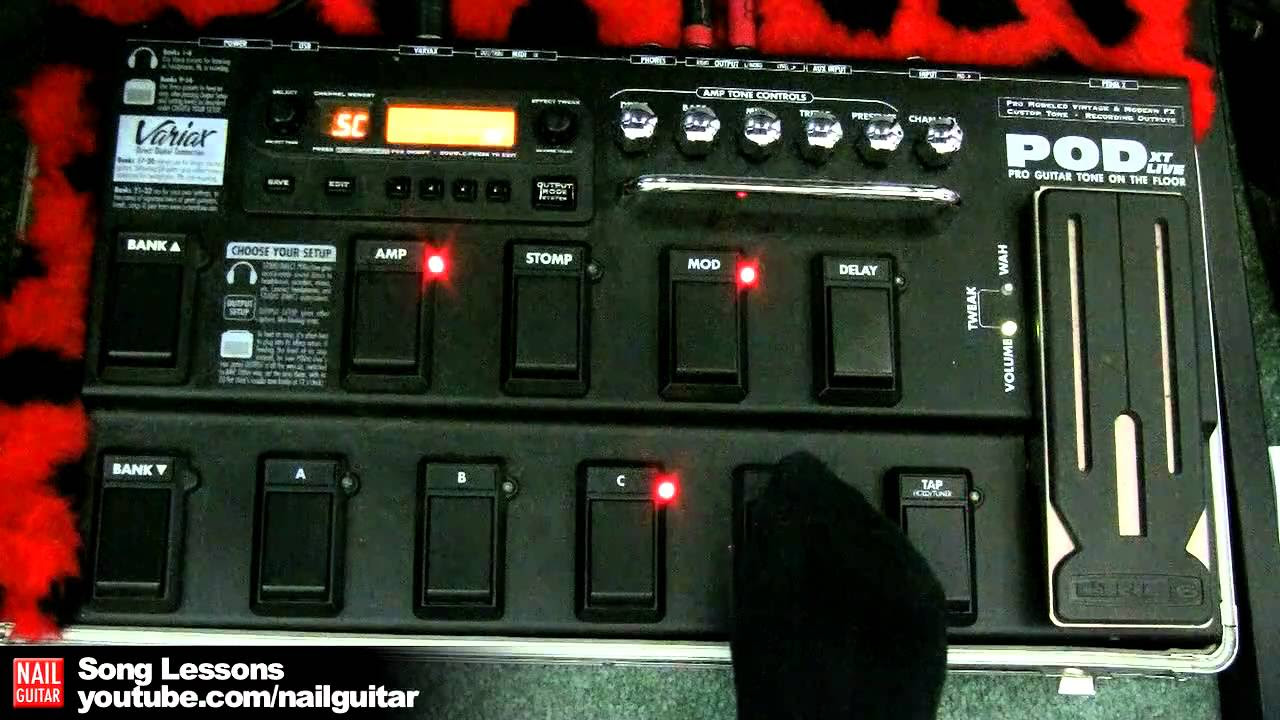 POD XT Live Presets Demo - Line 6 Multi Effects FX Electric Guitar