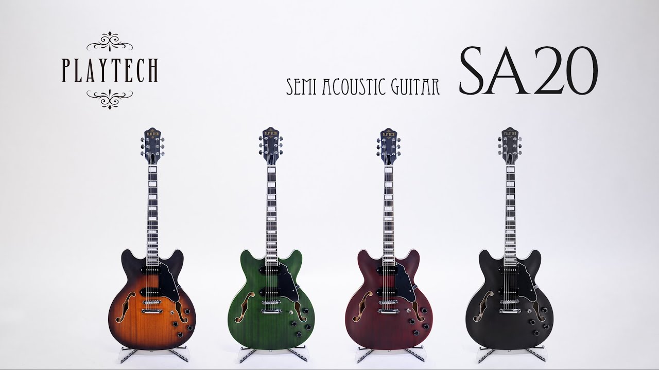 プレイテック SA20 Green セミアコースティックギター グリーン プレイ
